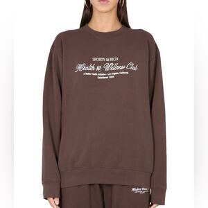 Sporty & Rich Brown H & W Club Crewneck Sweatshirt M